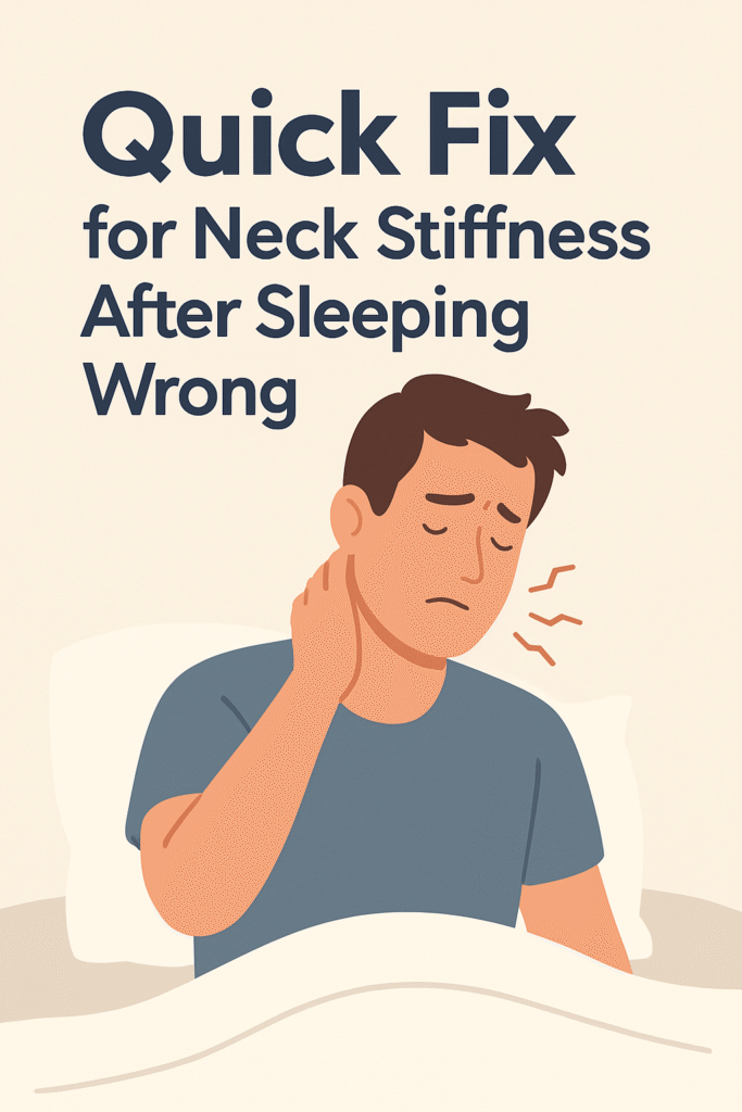 7 Proven Fixes for Neck Stiffness After Sleeping Wrong