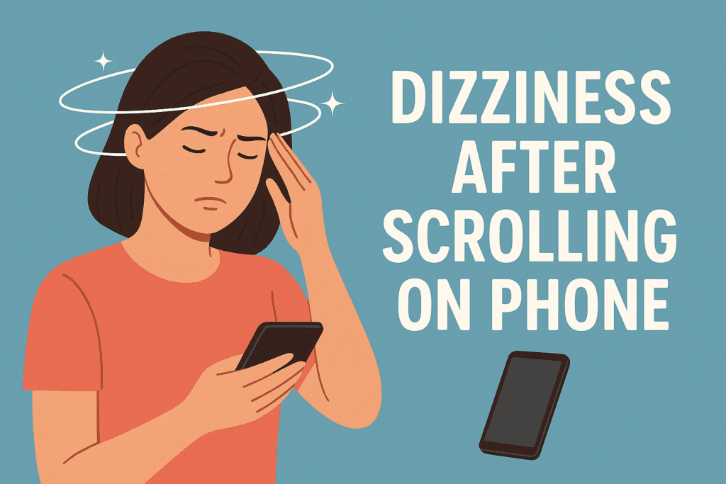 dizziness after scrolling on phone
