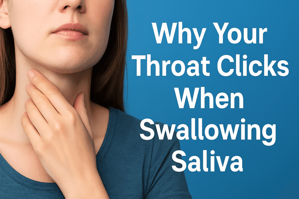 throat clicks when swallowing saliva
