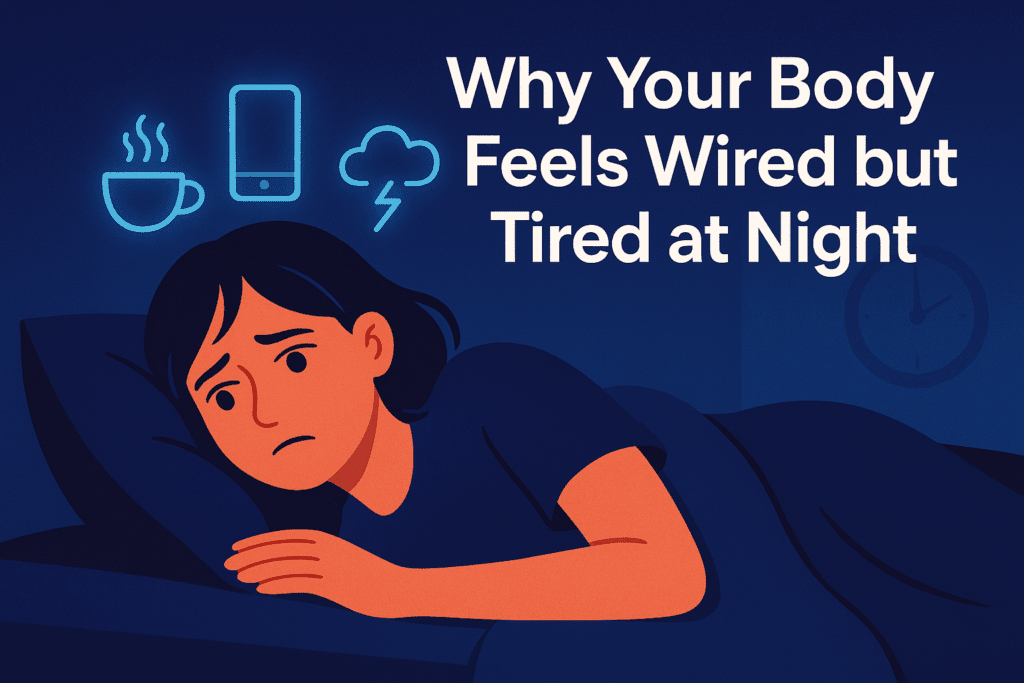 wired but tired at night