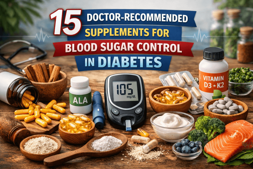 15 Doctor-Recommended Supplements for Blood Sugar Control in Diabetes (Powerful Evidence‑Backed Guide)