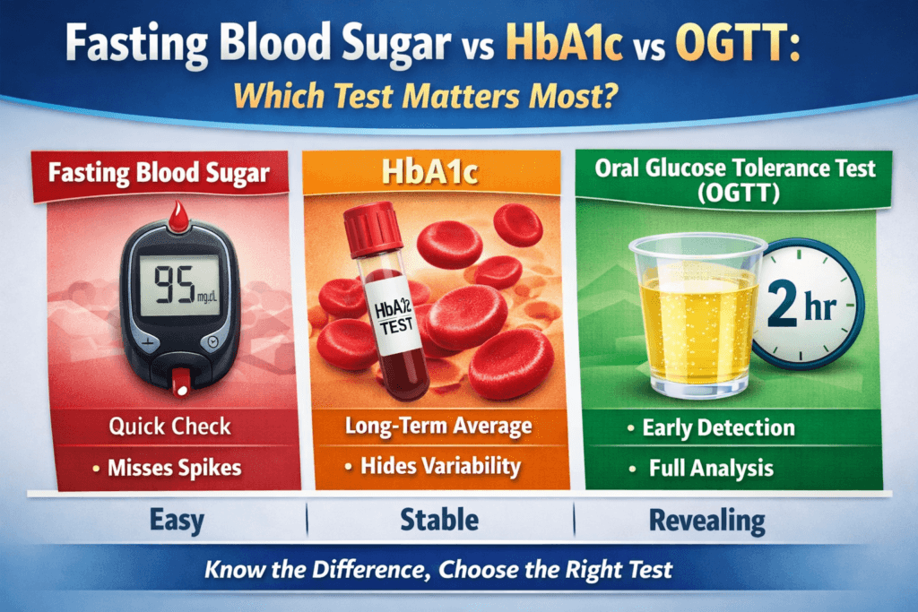 Fasting Blood Sugar vs HbA1c vs OGTT