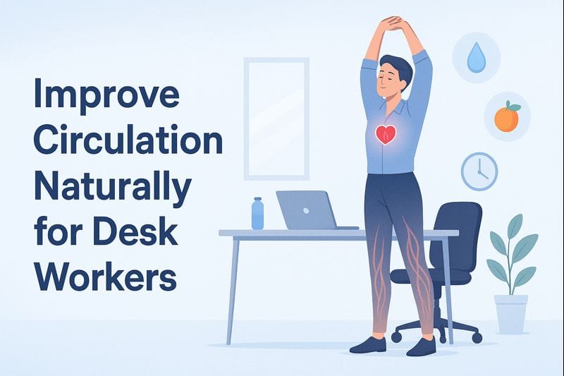 Improve circulation naturally for desk workers