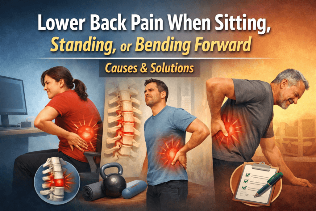 Lower Back Pain When Sitting, Standing, or Bending Forward 7 Proven Ways to Find Relief