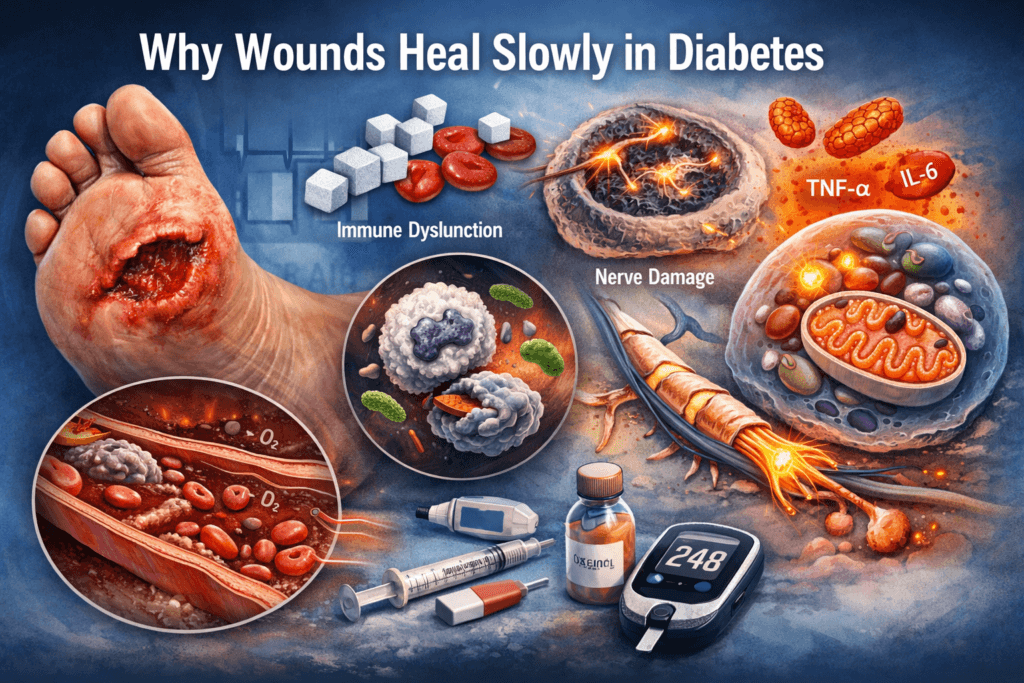 Why Wounds Heal Slowly in Diabetes 10 Proven Biological Failures Explained